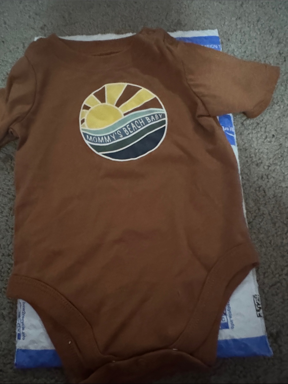 Garanimals Brown 'Mommy's Beach Baby' Graphic One-Piece